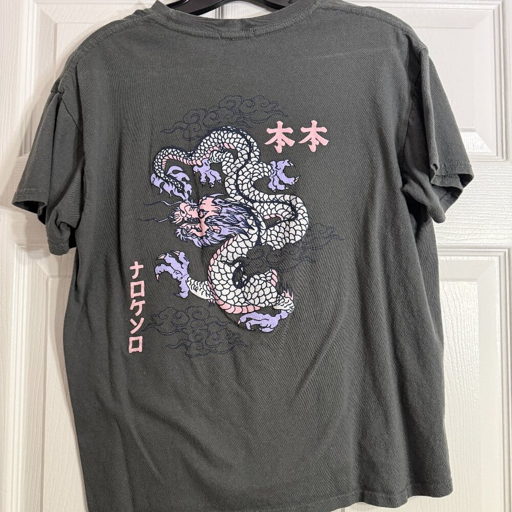 Gray Cotton Graphic T Shirt by Nasty Gal